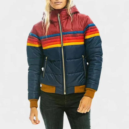 Women’s Lightweight Padded Puffer Jacket with Zip-Up