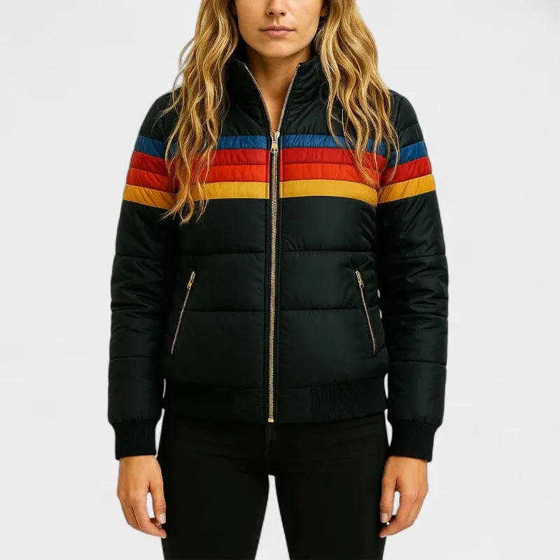 Women’s Lightweight Padded Puffer Jacket with Zip-Up