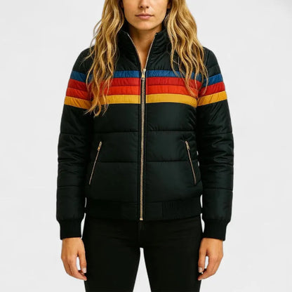 Women’s Lightweight Padded Puffer Jacket with Zip-Up