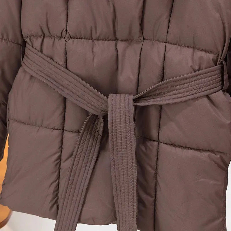 Women’s Lightweight Padded Winter Jacket with Zip-Up