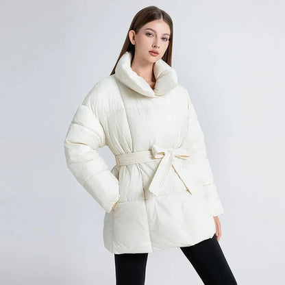 Women’s Lightweight Padded Winter Jacket with Zip-Up