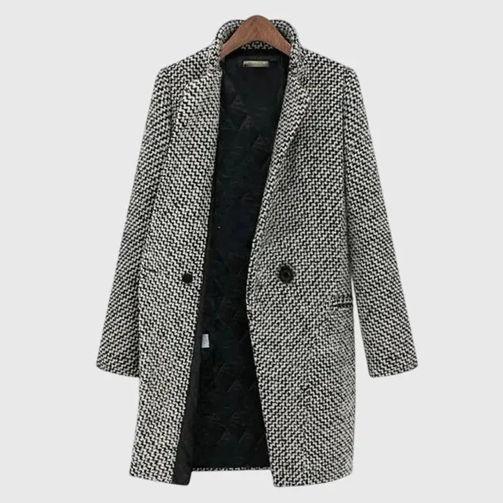 Women’s Long Casual Coat with Button Closure
