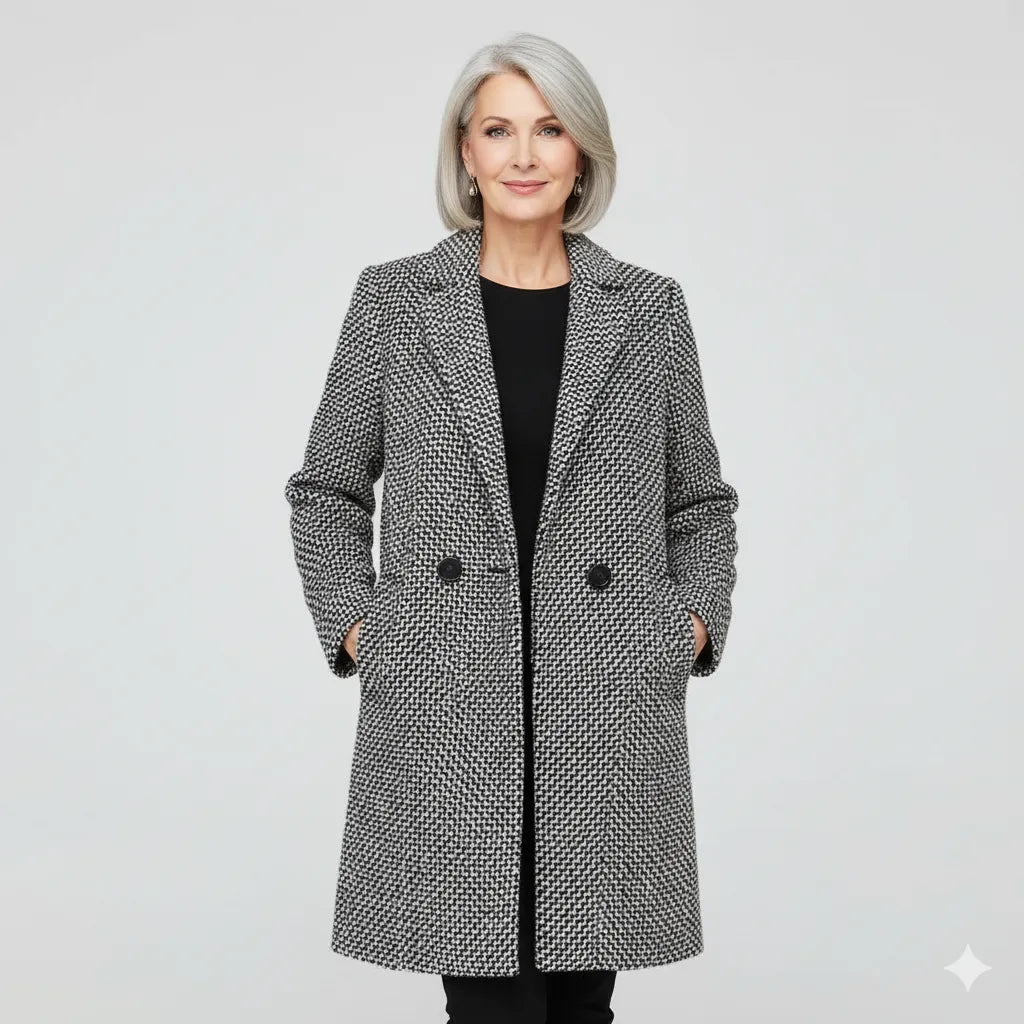 Women’s Long Casual Coat with Button Closure
