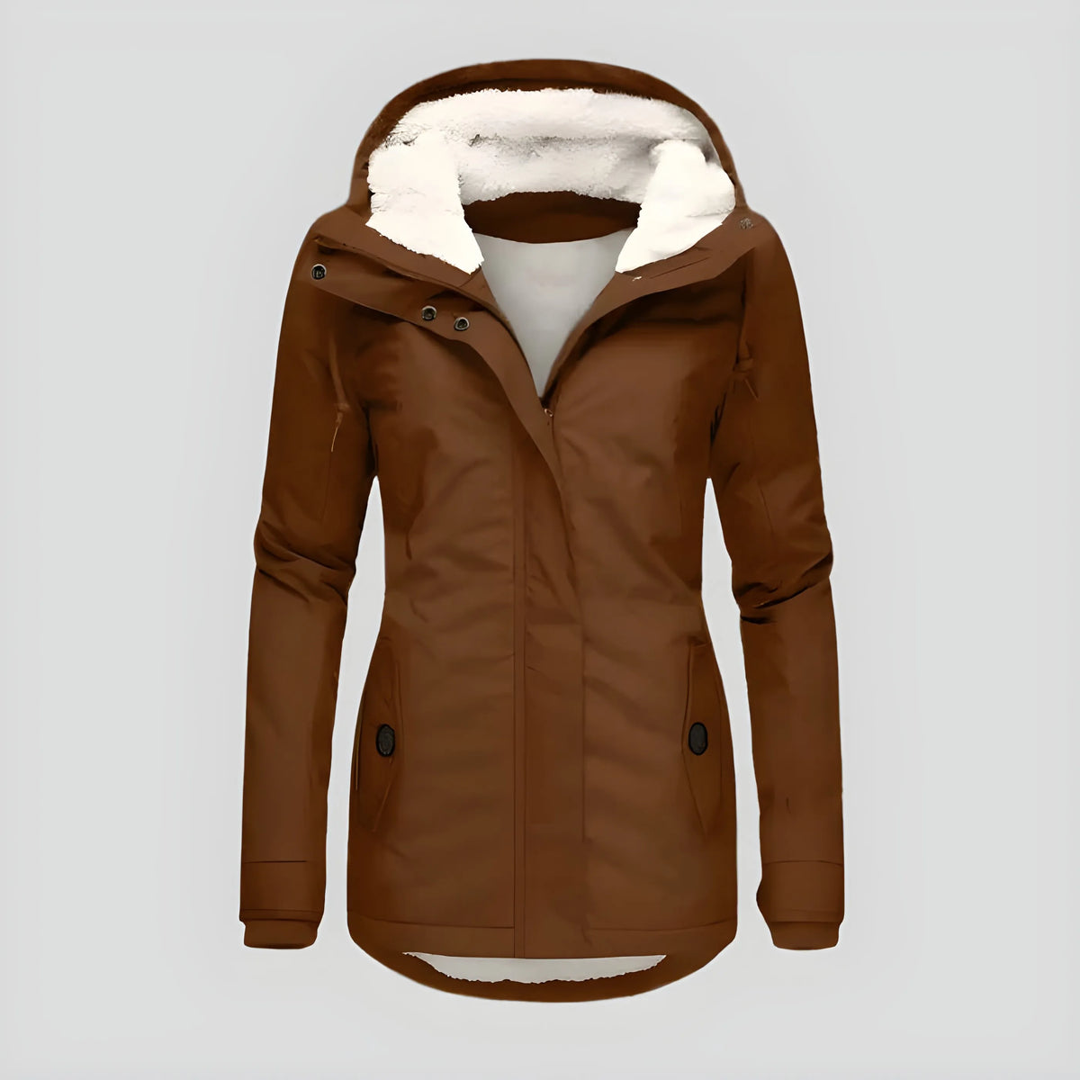 Women’s Long Casual Winter Jacket with Hood