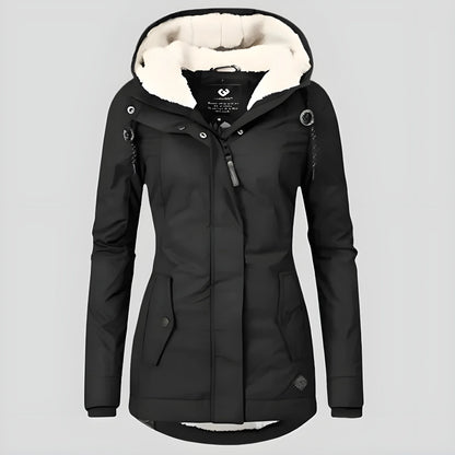 Women’s Long Casual Winter Jacket with Hood