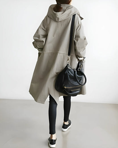 Women’s Long Lightweight Coat with Hood