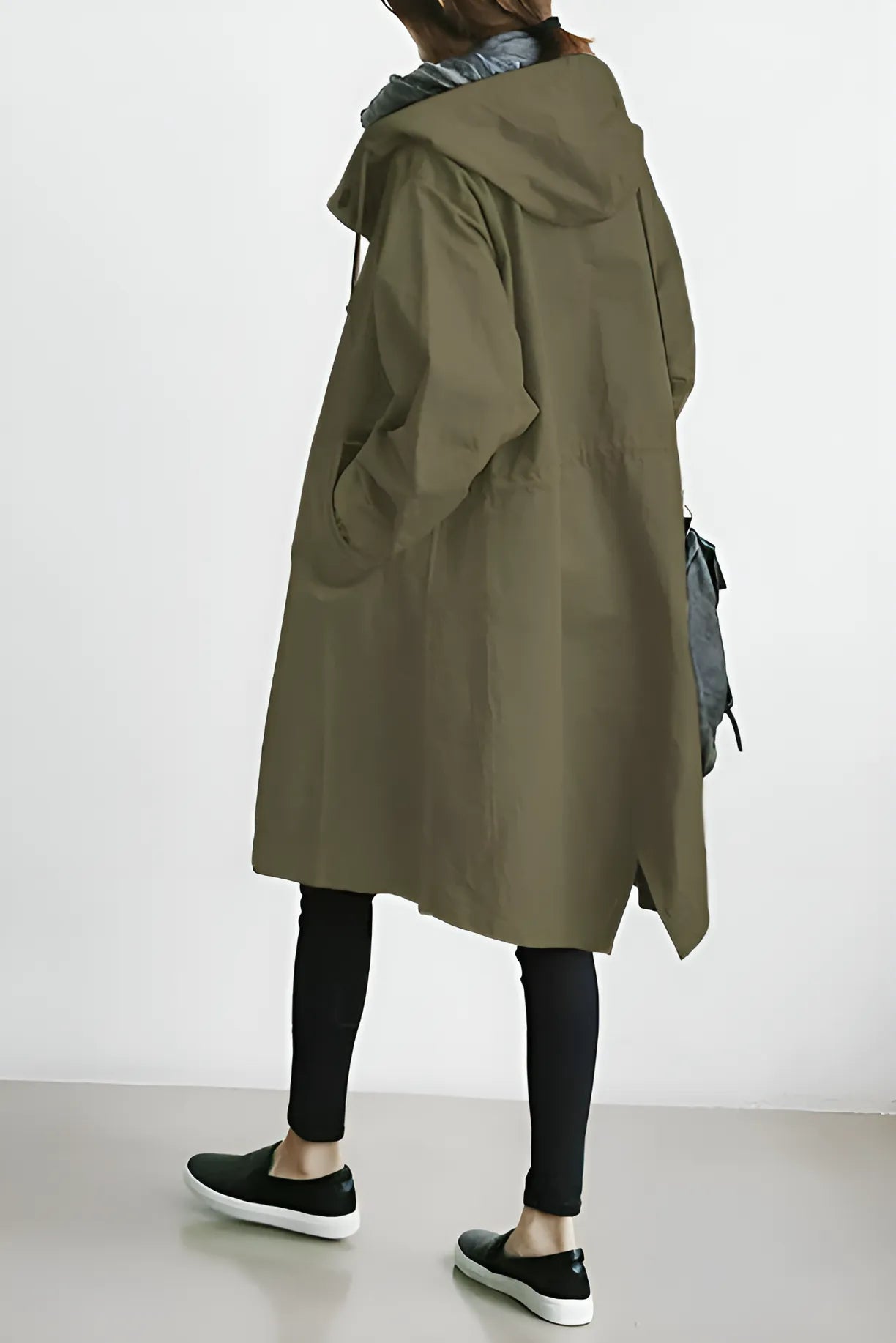Women’s Long Lightweight Coat with Hood