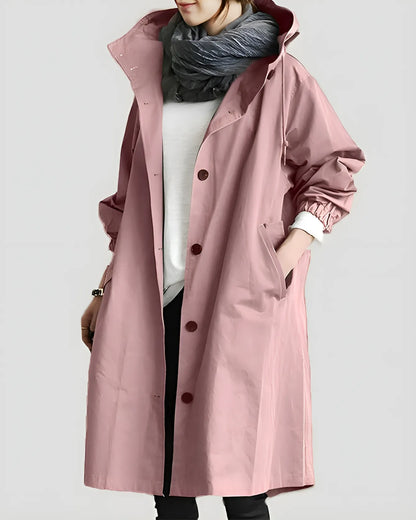 Women’s Long Lightweight Coat with Hood