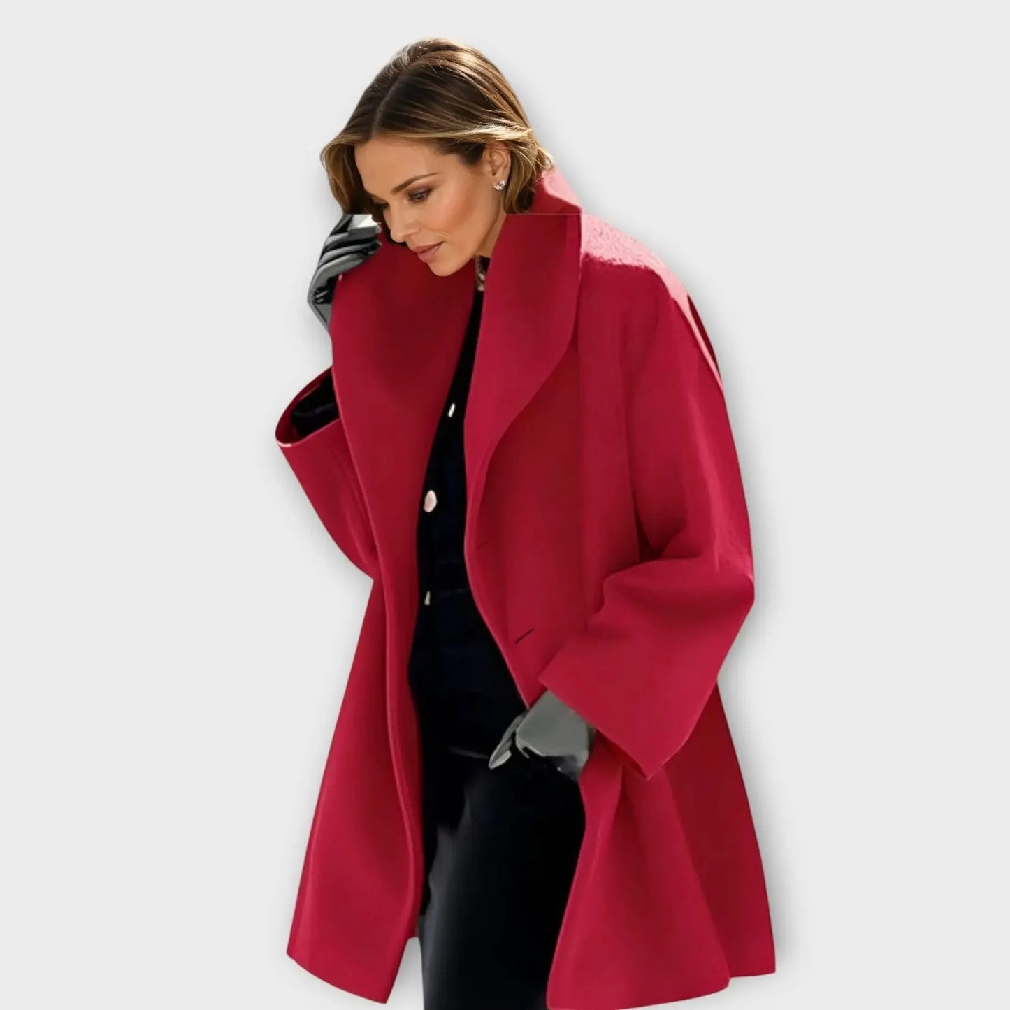 Women’s Long Lightweight Coat with Windproof Design