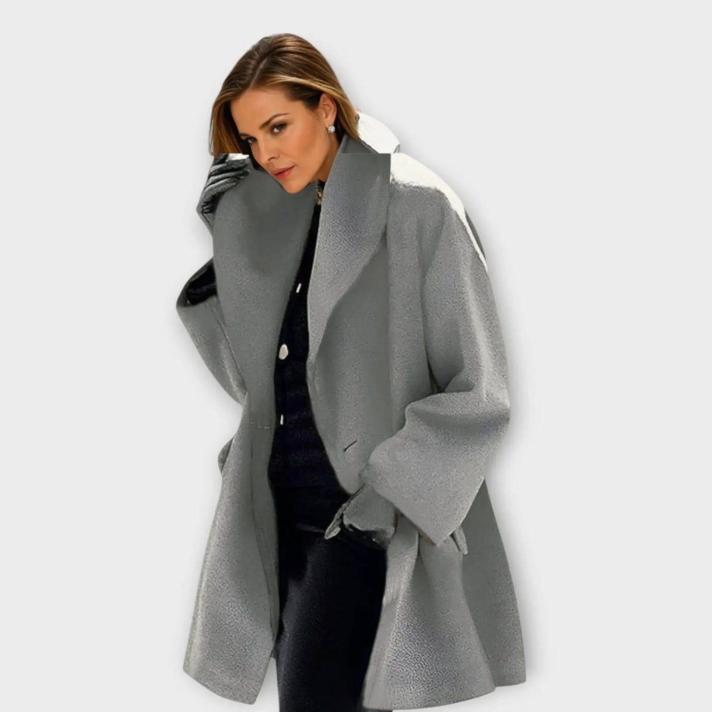Women’s Long Lightweight Coat with Windproof Design