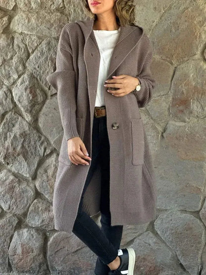 Women’s Long Oversized Coat with Hood