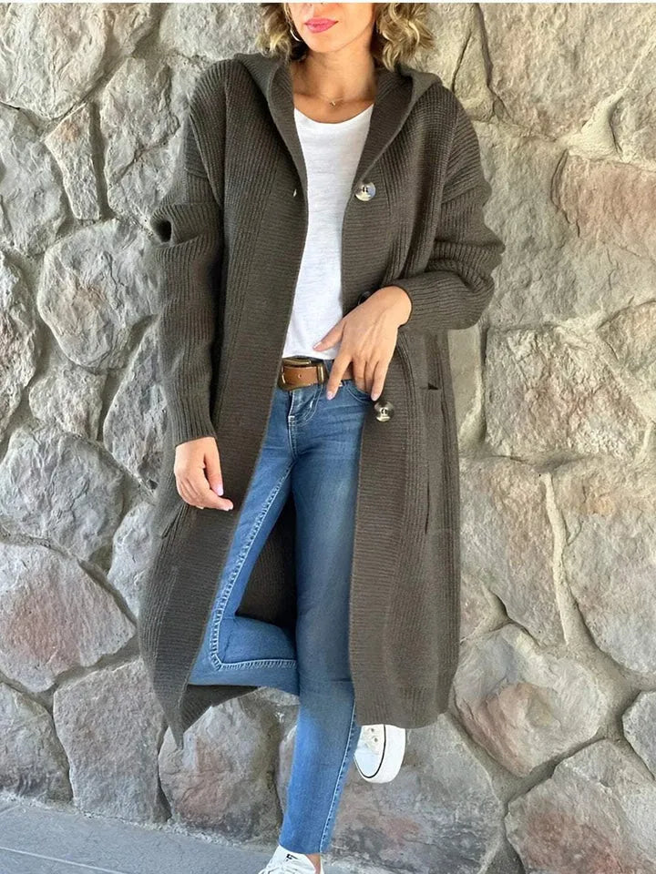 Women’s Long Oversized Coat with Hood