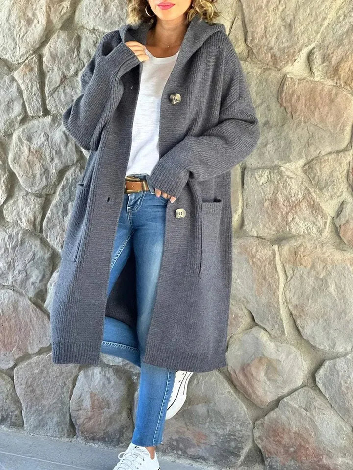 Women’s Long Oversized Coat with Hood