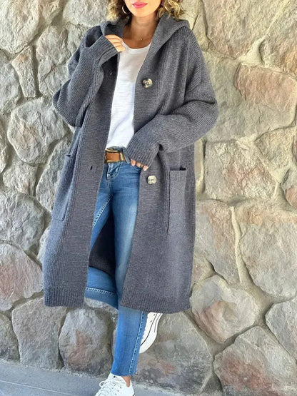 Women’s Long Oversized Coat with Hood