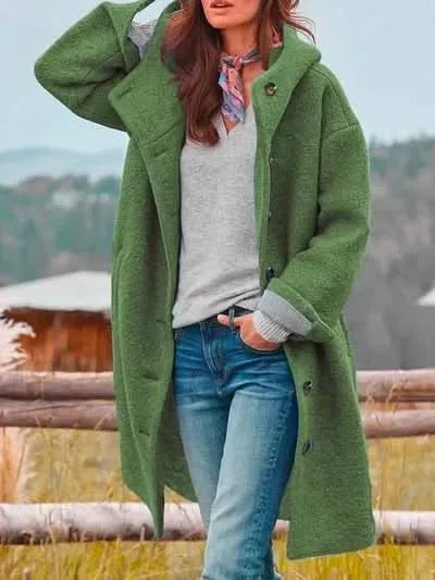 Women’s Long Padded Coat with Hood