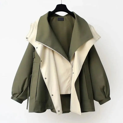 Women’s Oversized Casual Waterproof Jacket with Hood