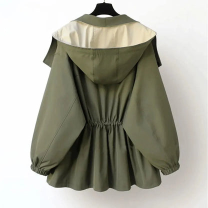 Women’s Oversized Casual Waterproof Jacket with Hood