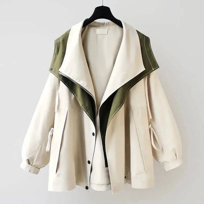 Women’s Oversized Casual Waterproof Jacket with Hood