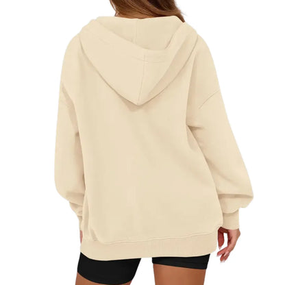 Women’s Oversized Comfy Hoodie with Ribbed Cuffs