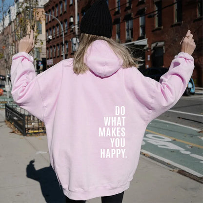Women's Oversized Graphic Hoodie with Drawstring
