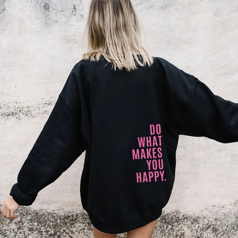 Women's Oversized Graphic Hoodie with Drawstring
