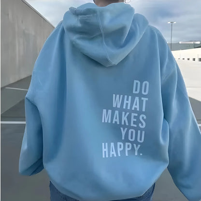 Women's Oversized Graphic Hoodie with Drawstring