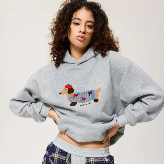 Women's Oversized Hoodie with Balloon Sleeves and Relaxed Fit