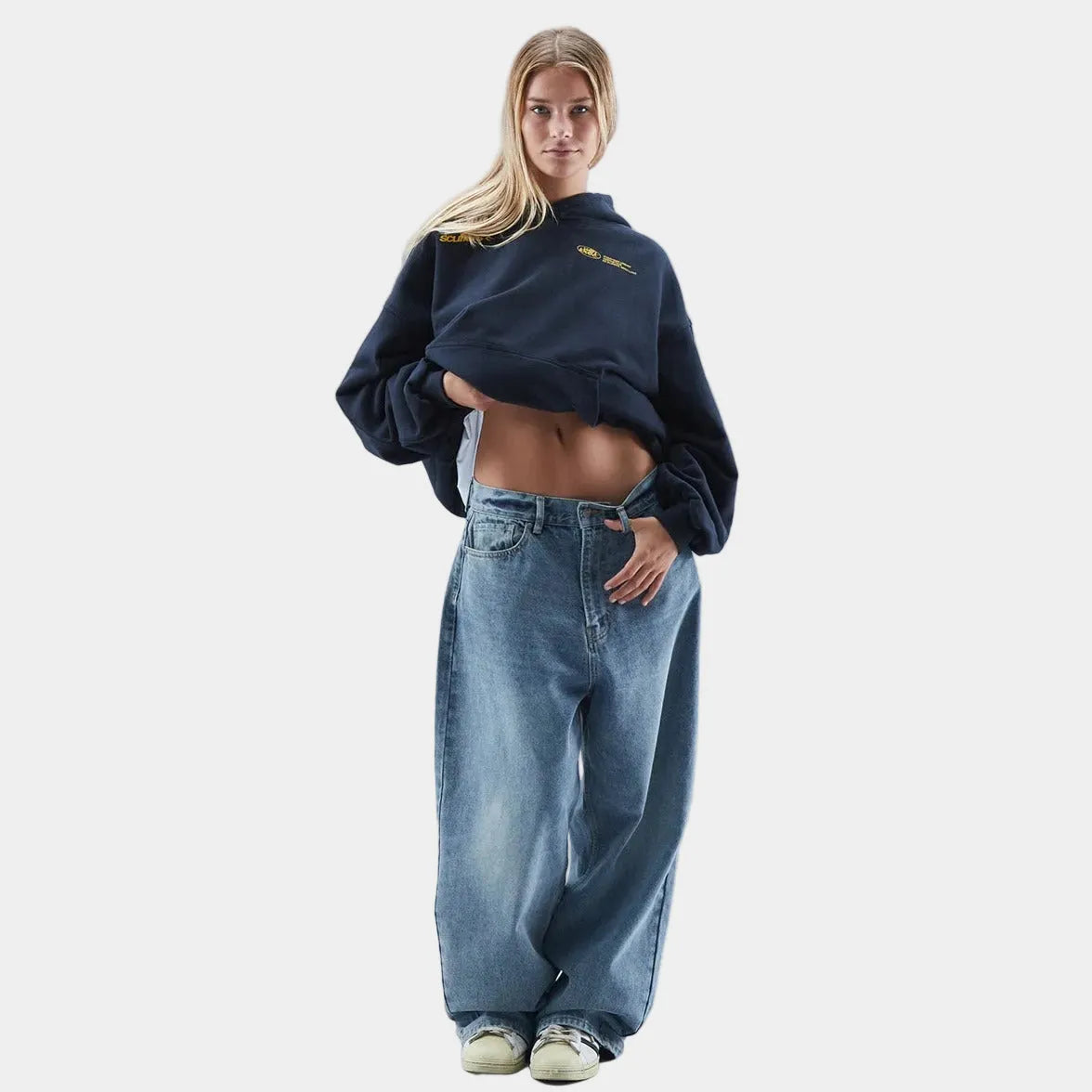 Women's Oversized Hoodie with Balloon Sleeves and Soft Touch Fabric