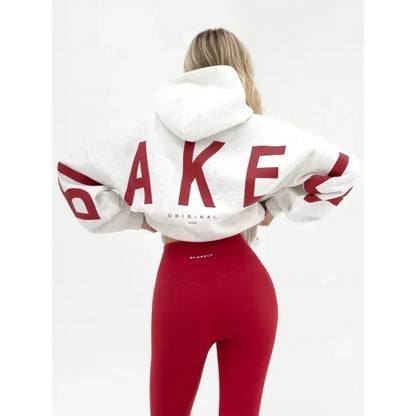 Women's Oversized Hoodie with Relaxed Fit and Balloon Sleeves 