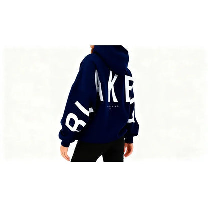 Women's Oversized Hoodie with Relaxed Fit and Balloon Sleeves 