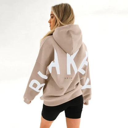 Women's Oversized Hoodie with Relaxed Fit and Balloon Sleeves 