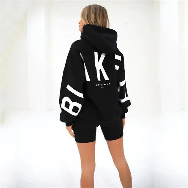 Women's Oversized Hoodie with Relaxed Fit and Balloon Sleeves 