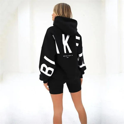 Women's Oversized Hoodie with Relaxed Fit and Balloon Sleeves 