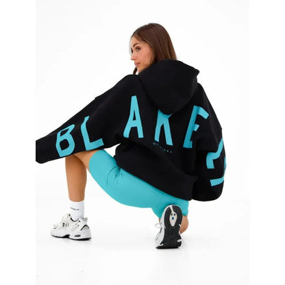Women's Oversized Hoodie with Relaxed Fit and Balloon Sleeves 