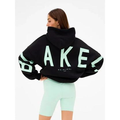 Women's Oversized Hoodie with Relaxed Fit and Balloon Sleeves 