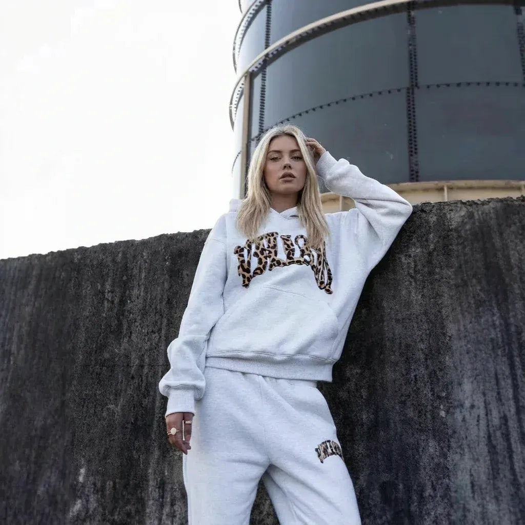 Women's Oversized Relaxed Fit Hoodie Set with Trousers