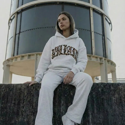 Women's Oversized Relaxed Fit Hoodie Set with Trousers