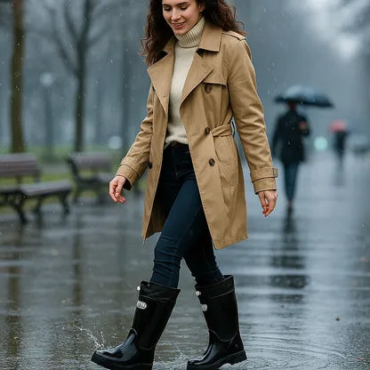 Women's Platform Waterproof Boots with Non Slip Sole