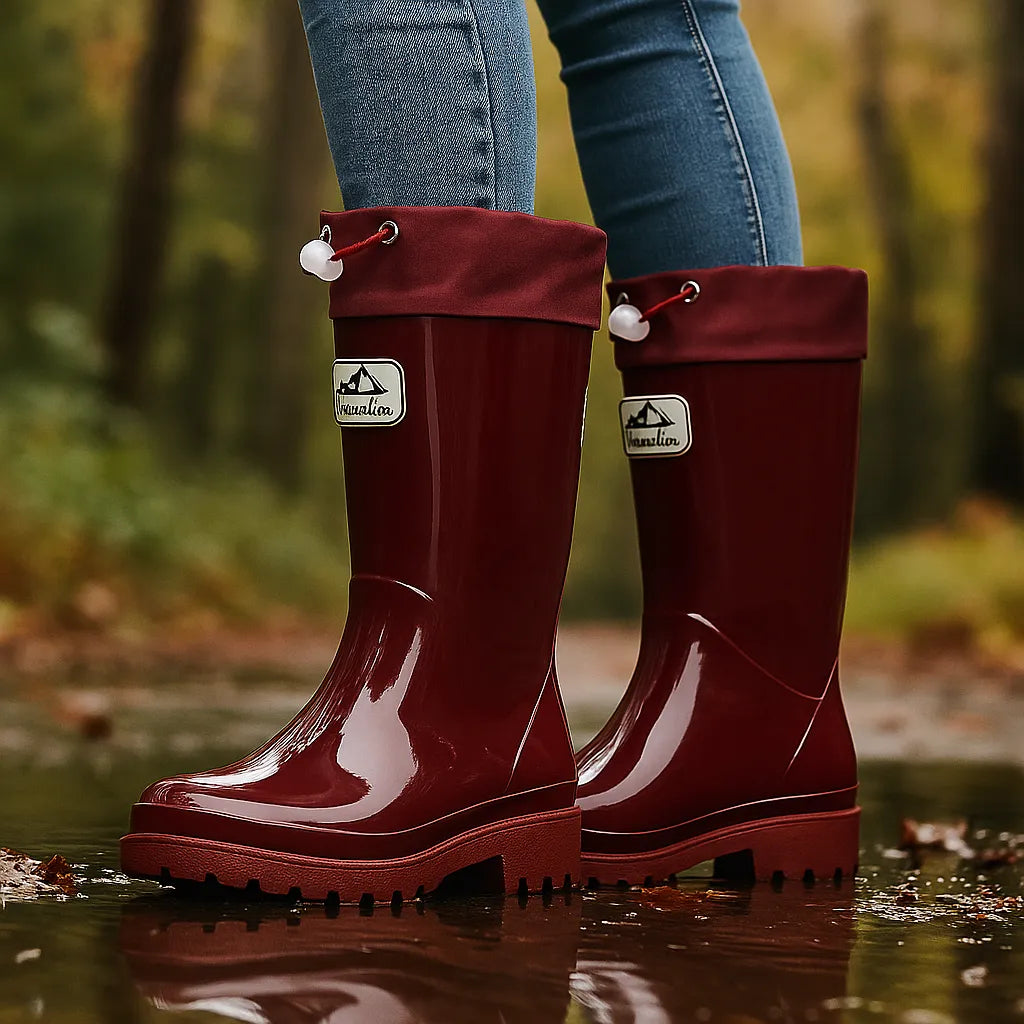 Women's Platform Waterproof Boots with Non Slip Sole