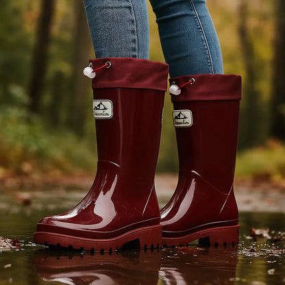Women's Platform Waterproof Boots with Non Slip Sole