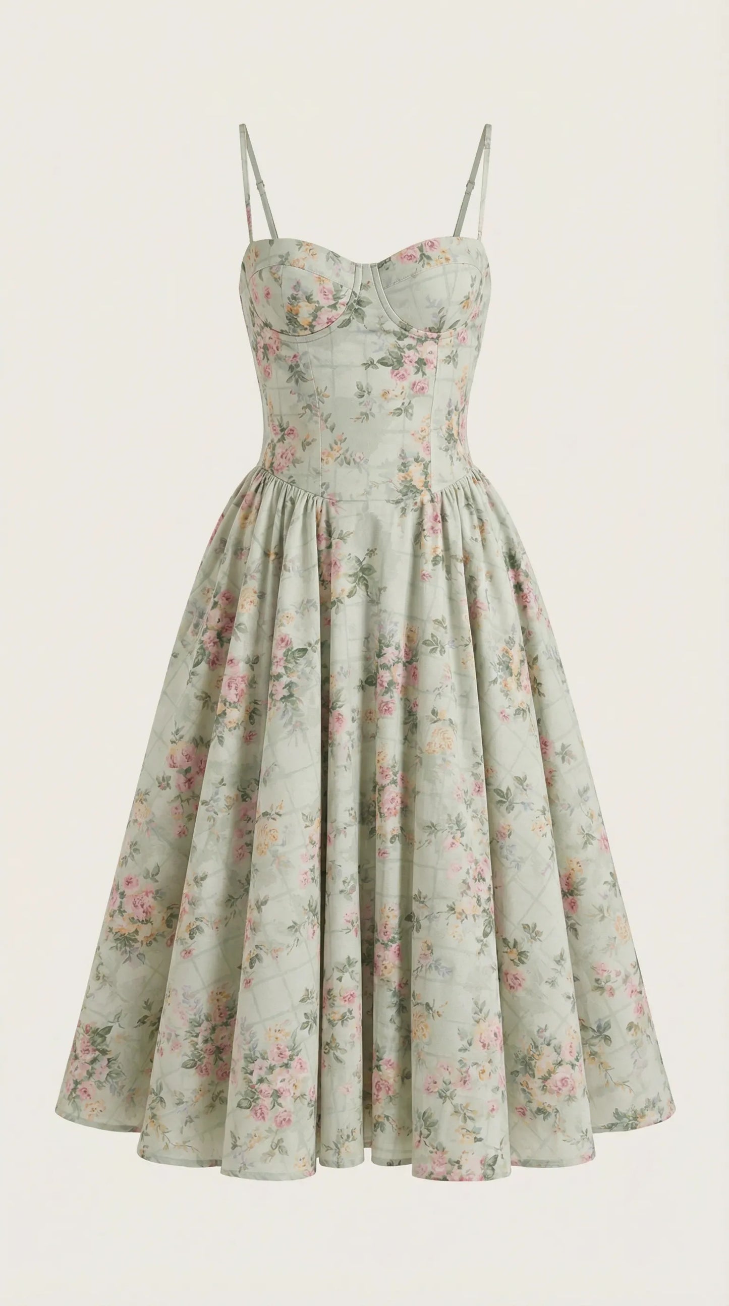 Women's Pleated Corset Midi Wedding Guest Dresses with Sweetheart Neckline