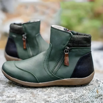 Women's Stylish Ankle Boots with Flat Sole