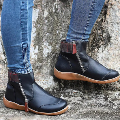Women's Stylish Ankle Boots with Flat Sole
