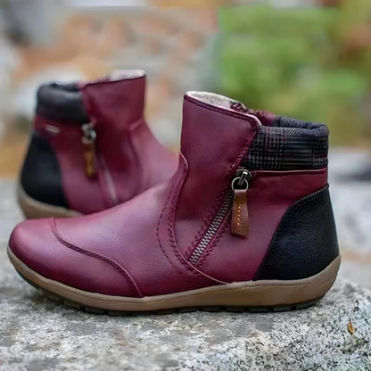 Women's Stylish Ankle Boots with Flat Sole
