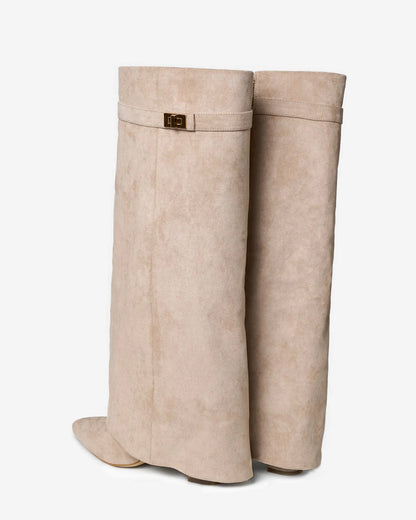 Women's Stylish Knee High Boots with Heeled Design