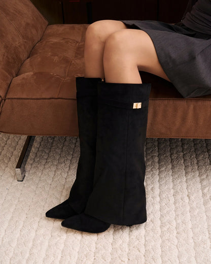 Women's Stylish Knee High Boots with Heeled Design
