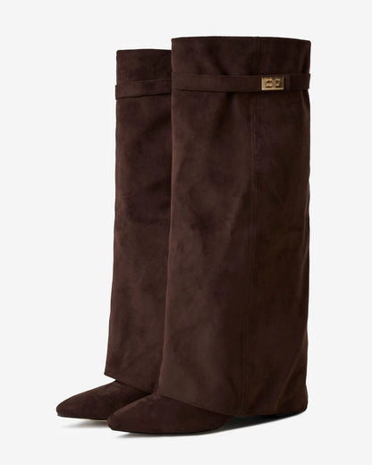 Women's Stylish Knee High Boots with Heeled Design