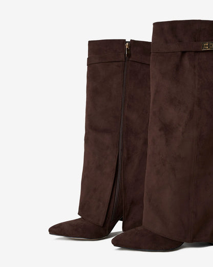 Women's Stylish Knee High Boots with Heeled Design
