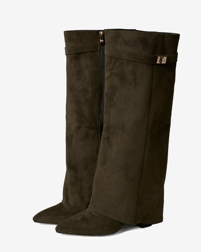 Women's Stylish Knee High Boots with Heeled Design