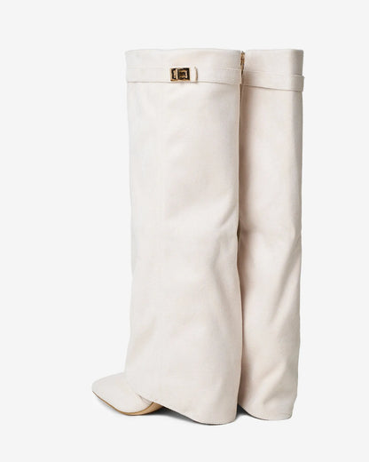 Women's Stylish Knee High Boots with Heeled Design